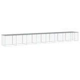 Gabbia Polli Tetto Grigio Chiaro 803x98x90 cm Acciaio Zincato