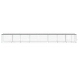Gabbia Polli Tetto Grigio Chiaro 803x98x90 cm Acciaio Zincato