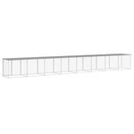 Gabbia Polli Tetto Grigio Chiaro 803x98x90 cm Acciaio Zincato