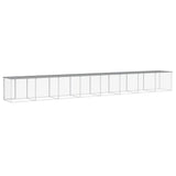 Gabbia Polli Tetto Grigio Chiaro 803x98x90 cm Acciaio Zincato
