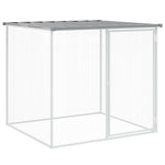 Gabbia Polli Tetto Grigio Chiaro 803x98x90 cm Acciaio Zincato