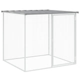 Gabbia Polli Tetto Grigio Chiaro 803x98x90 cm Acciaio Zincato