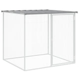 Gabbia Polli Tetto Grigio Chiaro 803x98x90 cm Acciaio Zincato