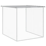 Gabbia Polli Tetto Grigio Chiaro 803x98x90 cm Acciaio Zincato