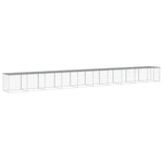Gabbia Polli Tetto Grigio Chiaro 1003x98x90 cm Acciaio Zincato
