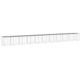 Gabbia Polli Tetto Grigio Chiaro 1003x98x90 cm Acciaio Zincato