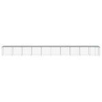 Gabbia Polli Tetto Grigio Chiaro 1003x98x90 cm Acciaio Zincato