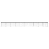 Gabbia Polli Tetto Grigio Chiaro 1003x98x90 cm Acciaio Zincato
