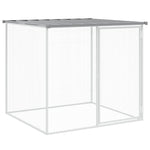 Gabbia Polli Tetto Grigio Chiaro 1003x98x90 cm Acciaio Zincato