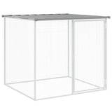 Gabbia Polli Tetto Grigio Chiaro 1003x98x90 cm Acciaio Zincato
