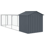 Pollaio con Area Corsa Antracite 117x405x123 cm Acciaio Zincato