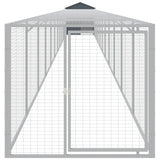 Pollaio con Area Corsa Antracite 117x1221x123cm Acciaio Zincato