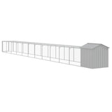 Pollaio Area Corsa Grigio Chiaro 117x1221x123cm Acciaio Zincato