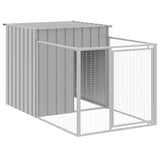 Casetta Cani Corsa Grigio Chiaro 110x1017x110cm Acciaio Zincato