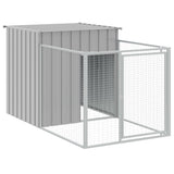 Casetta Cani Corsa Grigio Chiaro 110x1221x110cm Acciaio Zincato
