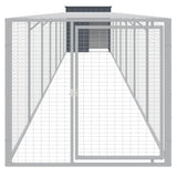 Pollaio con Area Corsa Antracite 110x813x110 cm Acciaio Zincato