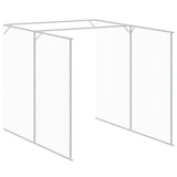 Casetta Cani con Corsa Antracite 165x455x181 cm Acciaio Zincato