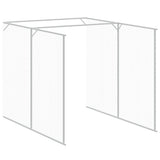 Casetta Cani con Corsa Antracite 165x455x181 cm Acciaio Zincato