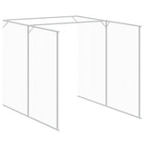 Casetta Cani con Corsa Antracite 165x863x181 cm Acciaio Zincato