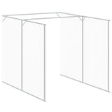 Casetta Cani con Corsa Antracite 165x1271x181cm Acciaio Zincato