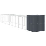 Pollaio con Area Corsa Antracite 165x1067x181cm Acciaio Zincato