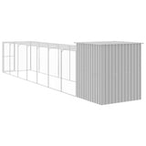 Pollaio Area Corsa Grigio Chiaro 165x863x181 cm Acciaio Zincato