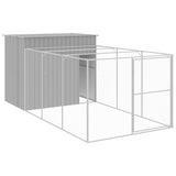 Casetta Cani Corsa Grigio Chiaro 214x457x181 cm Acciaio Zincato