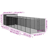 Casetta Cani Corsa Grigio Chiaro 214x865x181 cm Acciaio Zincato