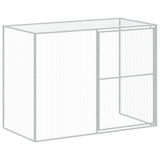 Casetta Cani con Corsa Antracite 214x253x181 cm Acciaio Zincato