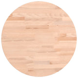Piano per Tavolo 40x1,5 cm Rotondo in Legno Massello di Faggio