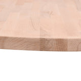 Piano per Tavolo 40x1,5 cm Rotondo in Legno Massello di Faggio