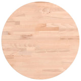 Piano per Tavolo 40x2,5 cm Rotondo in Legno Massello di Faggio
