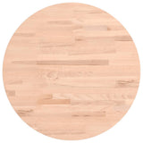 Piano per Tavolo 50x2,5 cm Rotondo in Legno Massello di Faggio