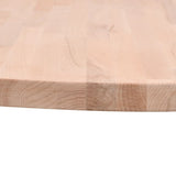 Piano per Tavolo 50x2,5 cm Rotondo in Legno Massello di Faggio