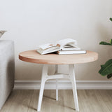 Piano per Tavolo 50x2,5 cm Rotondo in Legno Massello di Faggio