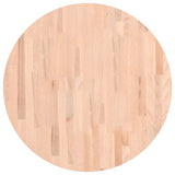 Piano per Tavolo 70x2,5 cm Rotondo in Legno Massello di Faggio