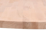 Piano per Tavolo 70x2,5 cm Rotondo in Legno Massello di Faggio