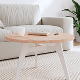 Piano per Tavolo 70x2,5 cm Rotondo in Legno Massello di Faggio