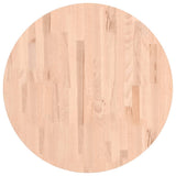 Piano per Tavolo 70x4 cm Rotondo in Legno Massello di Faggio