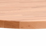 Piano per Tavolo 30x1,5 cm Rotondo in Legno Massello di Faggio
