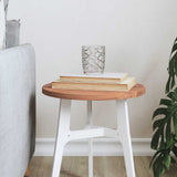 Piano per Tavolo 30x1,5 cm Rotondo in Legno Massello di Faggio