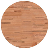 Piano per Tavolo 50x1,5 cm Rotondo in Legno Massello di Faggio