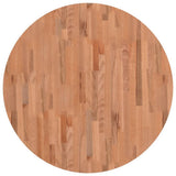 Piano per Tavolo 90x1,5 cm Rotondo in Legno Massello di Faggio