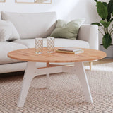 Piano per Tavolo 90x1,5 cm Rotondo in Legno Massello di Faggio
