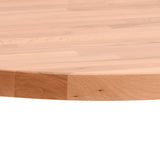 Piano per Tavolo 30x2,5 cm Rotondo in Legno Massello di Faggio