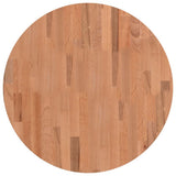 Piano per Tavolo 60x2,5 cm Rotondo in Legno Massello di Faggio