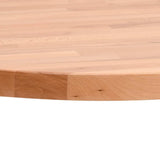 Piano per Tavolo 60x2,5 cm Rotondo in Legno Massello di Faggio