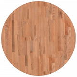 Piano per Tavolo 80x4 cm Rotondo in Legno Massello di Faggio