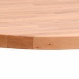 Piano per Tavolo 80x4 cm Rotondo in Legno Massello di Faggio