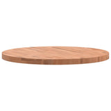 Piano per Tavolo 80x4 cm Rotondo in Legno Massello di Faggio